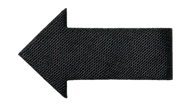 Grunge Sparkle Left Arrow on Black Background - Powered by Adobe