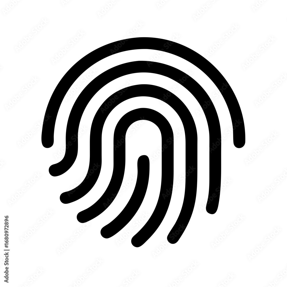 Poster vector art of fingerprint icon representing identity, security, and biometric authentication for acc