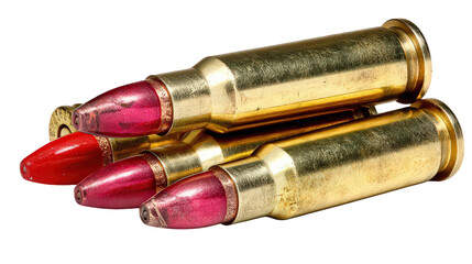 Gold Glitter Bullets with Red Lipstick Tips