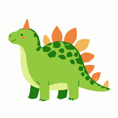 A beautifully illustrated watercolor composition showcasing a variety of small and large dinosaurs, including a gentle apatosaurus, a playful baby triceratops