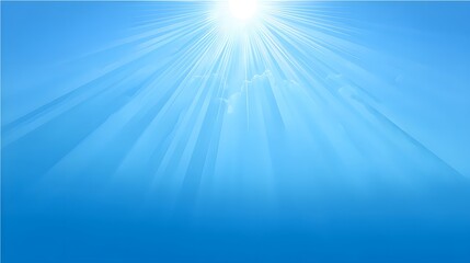 Sunlight Radiance in Sky: The sun's luminous glow streaks across a vibrant blue sky, projecting a symbol of hope and endless positivity