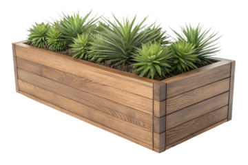 Modern Wooden Planter with Lush Greenery: A Guide to Its Use