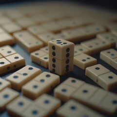 dominoes on white background