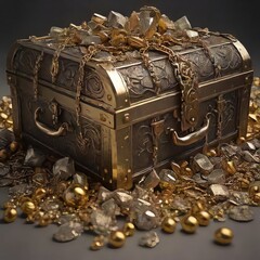 treasure chest with coins