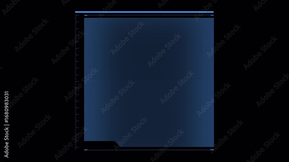 Poster futuristic sci-fi hud panel animation revealing a digital data display interface