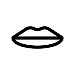 シンプルな唇のアイコンイラスト