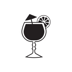 Cocktail icon. Cocktail icon on white background. vector illustrator. eps10