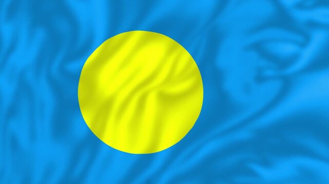 Flag of Palau, Country Flag Video, Country and Geography Flag, Learn About World Flag, with the actual country, national flag, world flag, learning for Kids