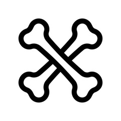 シンプルな骨のアイコンイラスト