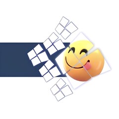 smiley face on a white background