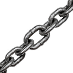 Obraz premium A close-up shot highlights the robust links of a durable steel chain.