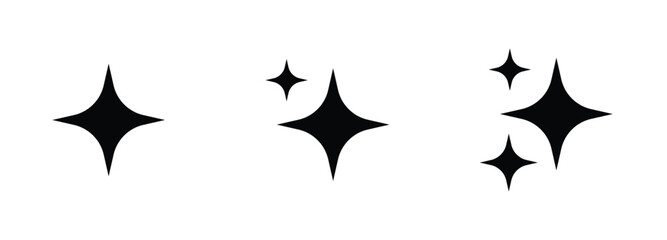 Ai illustration and icon design pack, Artificial intelligence and Machine learning technology concept, black magic stars, 