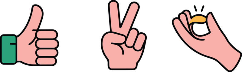 Obraz premium A man's gloved hand gestures a thumbs-up for success