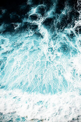 abstract aerial view background of blue waves