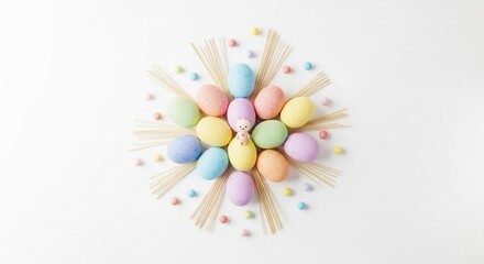 Pastel Easter Eggs Arrangement.