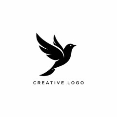 Fototapeta premium Elegant Bird Silhouette Logo Modern Style