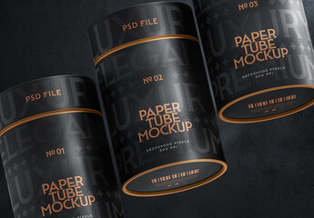 Paper Tube Packaging Mockup