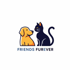 cat and dog Logo