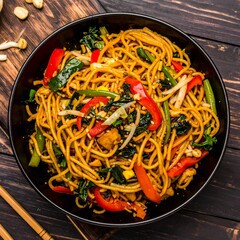 Stir-fried noodles with vegetables (1)