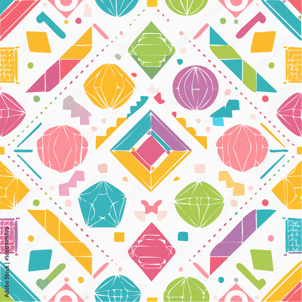 Poster abstract geometric pattern shapes spiral circle multicolored background seamless texture wallpaper 1