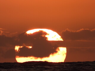 Sunset zachód słońca nad morzem