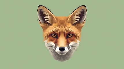 Obraz premium Beautiful Portrait of a Wild Fox Head Capturing Its Alertness and Natural Habitat