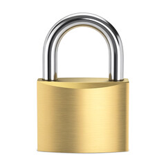 Fototapeta premium Secure your world with this classic brass padlock, symbolizing safety and protection.