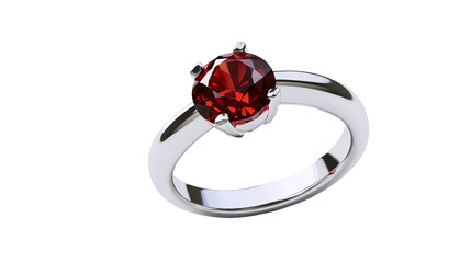 Elegant Red Gem Girls Ring