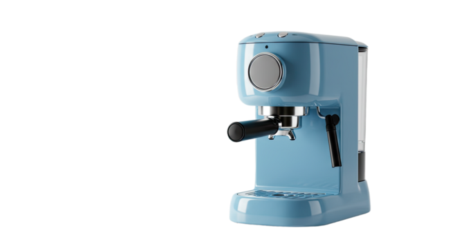 Retro Blue Espresso Coffee Machine.