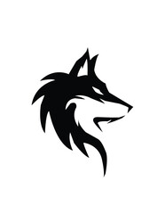 head of a wolf black
