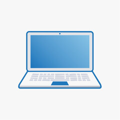 Laptop-Icon im Minimalstil