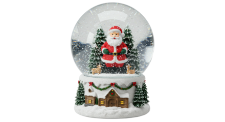 Santa Claus in a Christmas Snow Globe 1.
