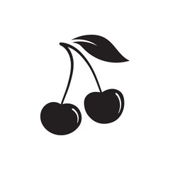 Cherry vector icon illustration isolated symbol template