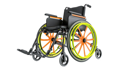 Fototapeta premium Bright Neon Wheelchair Design