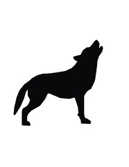 black silhouette of a dog