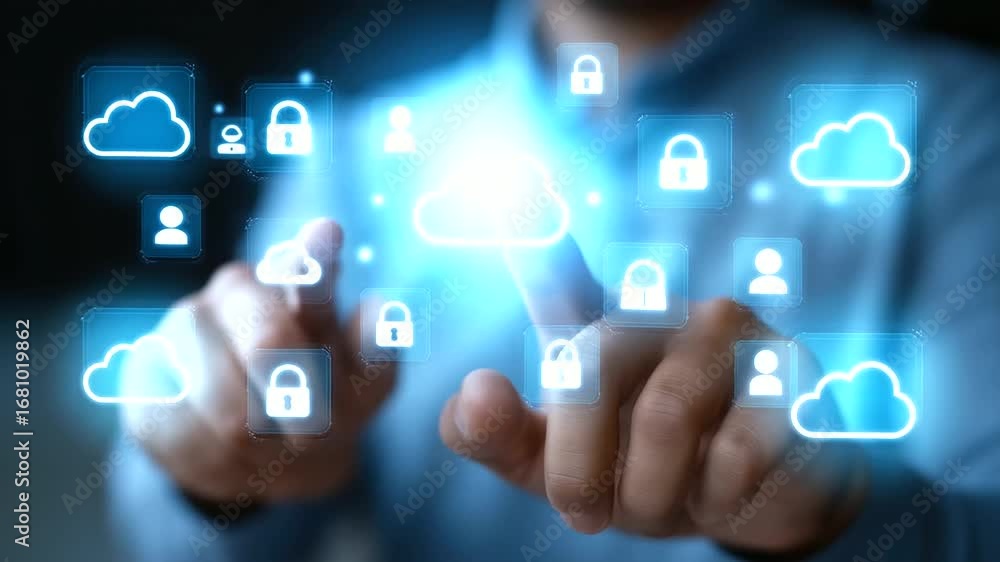 Poster engineers works on user-friendly interface for managing cloud security and access permissions., usin