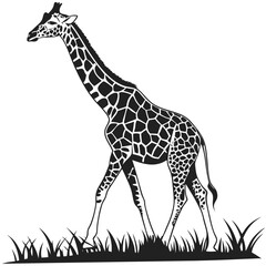 Naklejka premium giraffe silhouette vector