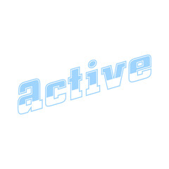 Active_Typography Design in Light Blue Color