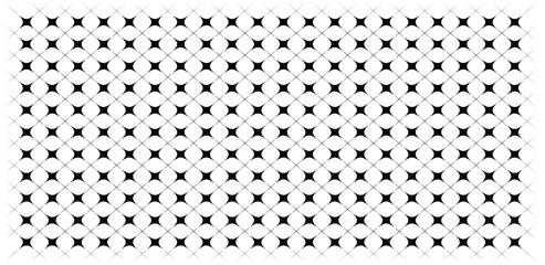 Retro futuristic sparkle icons collection. Set of star shapes. Abstract cool shine effect sign vector design. Templates for design, Geometric pattern of black diamonds on a white background.