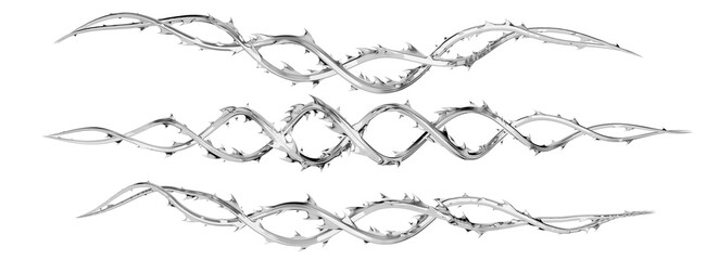 This abstract, creepy art depicts a sharp, alien thorn structure. The polished metallic finish gives it an unnerving, cosmic feel. © Jangart