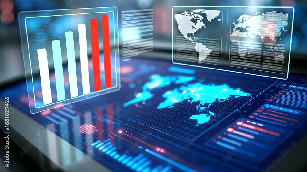 Poster risk specialists works on edge cybersecurity interface displaying live threat analysis and monitorin