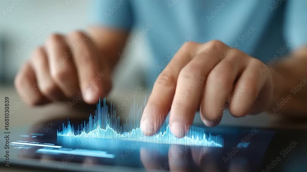 Aufkleber data analysts works on edge holographic interface showcasing advanced predictive analytics, using da