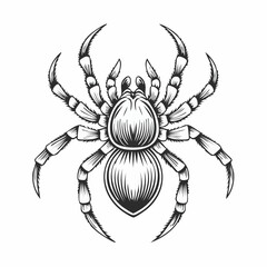 Spider Tarantula Vector. Tarantula logo illustration design vector on white background.