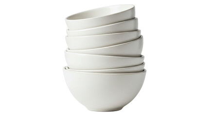 Stack of Empty White Ceramic Bowls 1.