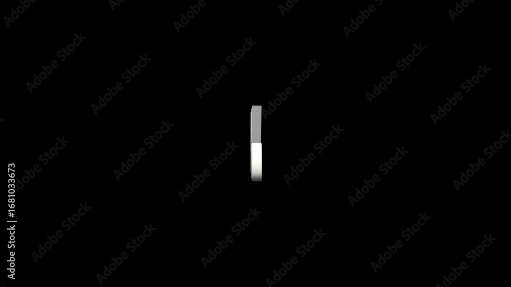 Aufkleber abstract 45% percentage text. 3d 45% percentage loop animation. 45 percentage 3d text rotation on bl