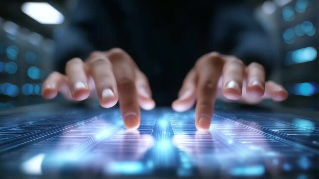 Data Analysts Monitors Real-Time KPIs on Business Intelligence Dashboard, Viewing Charts, Graphs, and KPI Widgets in Modern Workspace