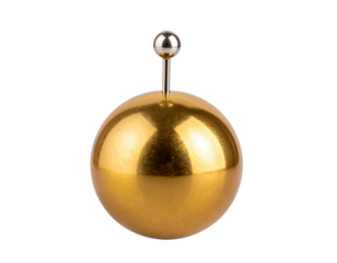  Elegant Gold Sphere and Silver Accent in Minimal Style PNG