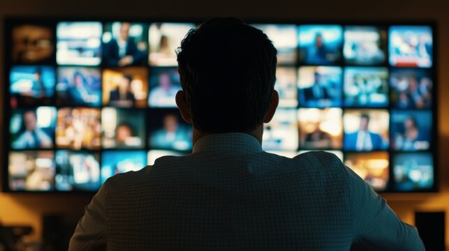 Monitoring multiple news streams control room digital media urban environment overhead viewpoint media analysis for seo impact