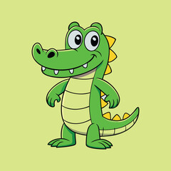 Alligator silhouette on white background vector design