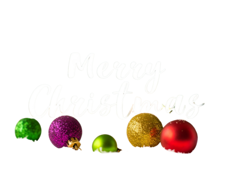 Christmas holiday background photography with white Handwriting thin Letters Merry